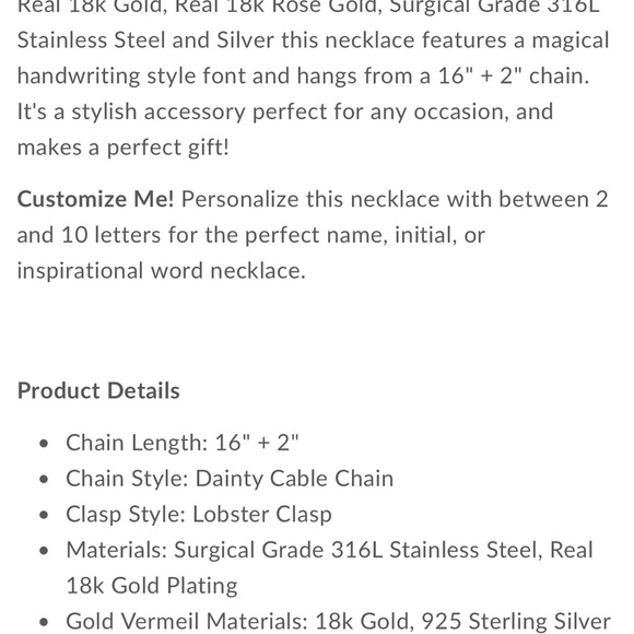 Mint & Lily Fairy Name Necklace - Emma - Picture 5 of 5